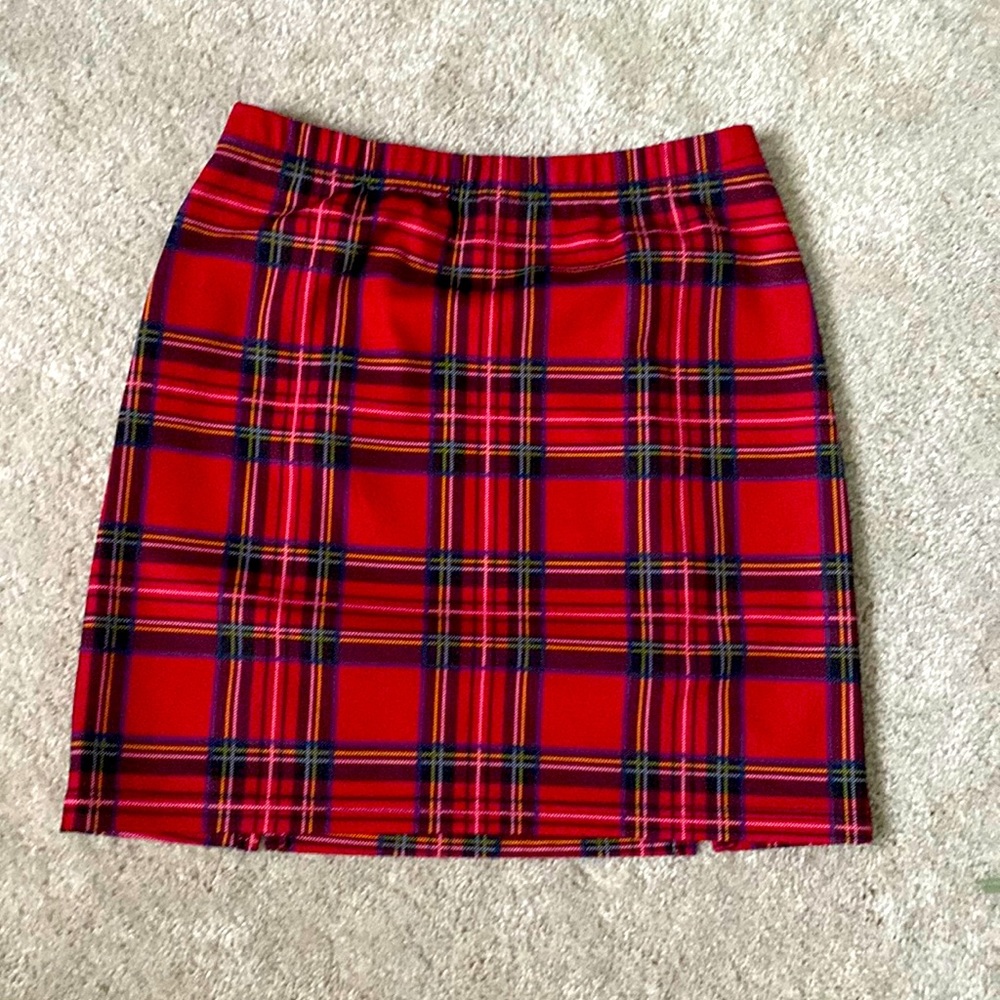 Plaid mini skirt